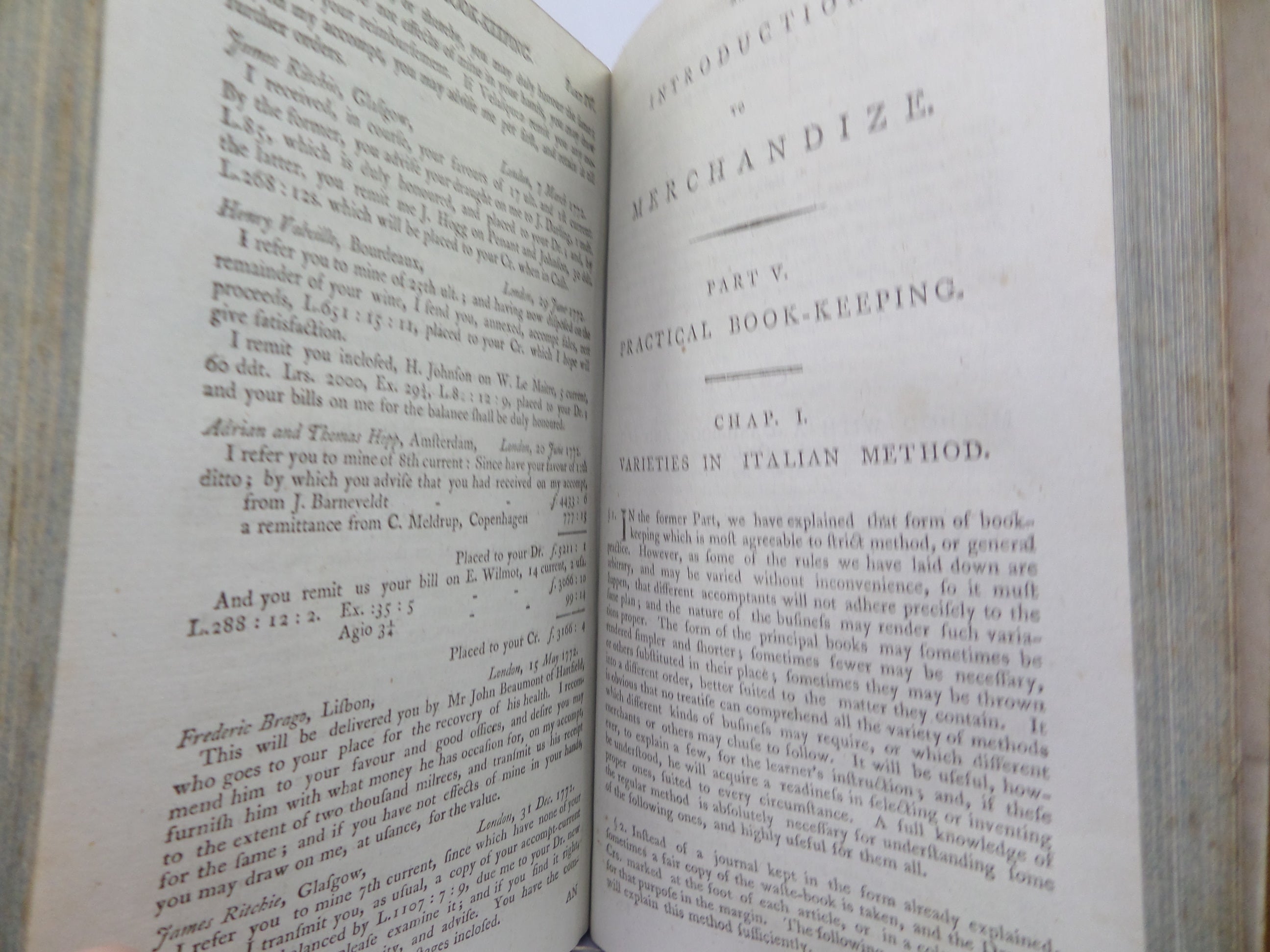 AN INTRODUCTION TO MERCHANDISE BY ROBERT HAMILTON 1802 FIFTH EDITION