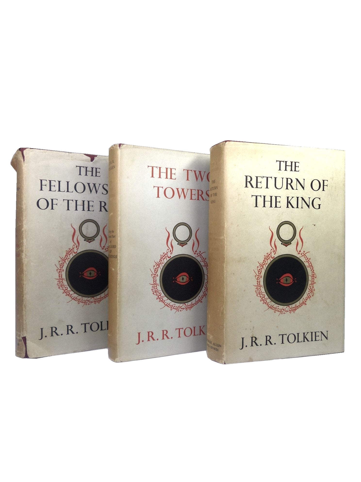THE LORD OF THE RINGS BY J.R.R. TOLKIEN 1961 FIRST EDITION SET 10TH, 8TH, 7TH IMPRESSIONS