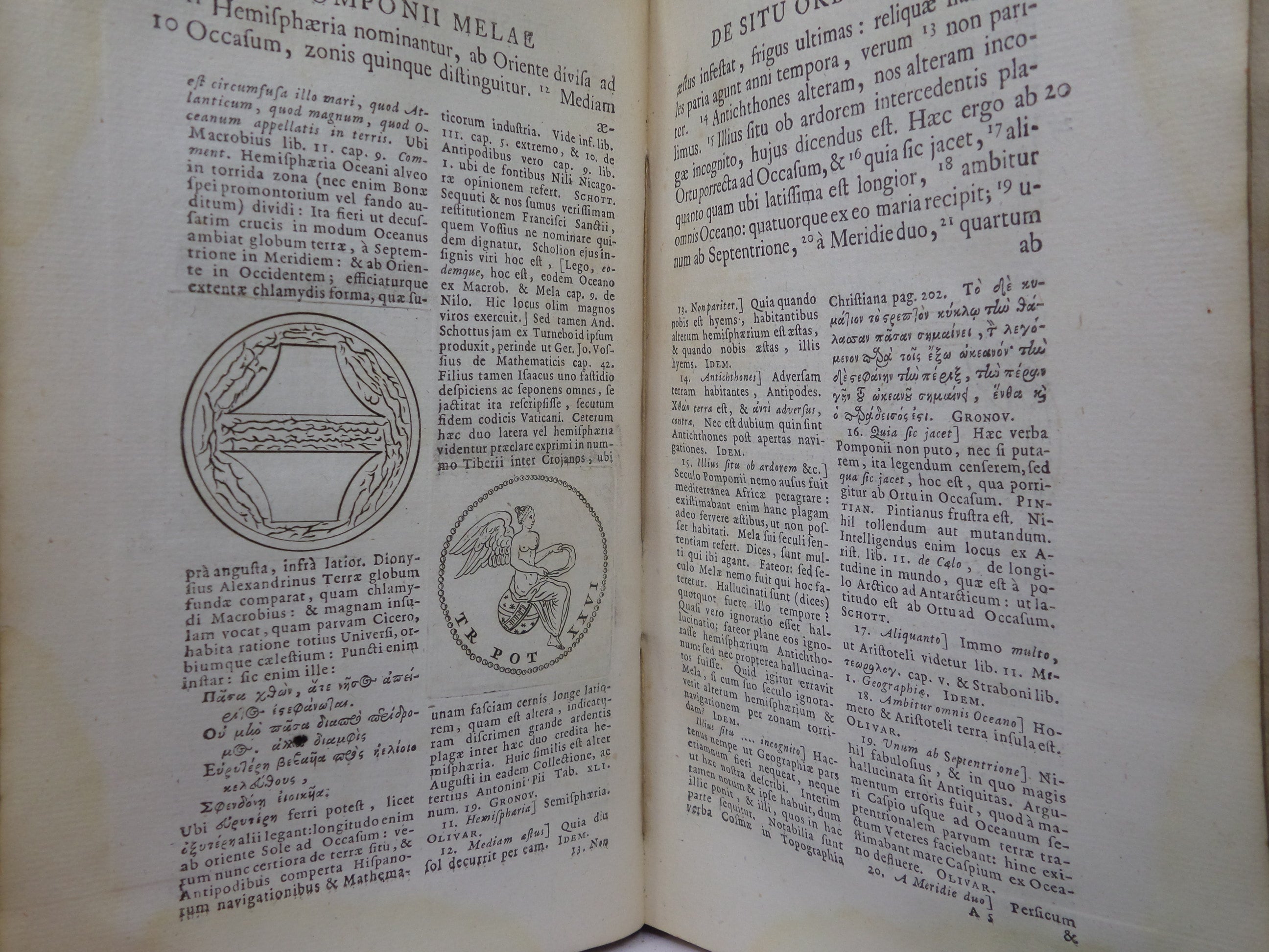 DE SITU ORBIS BY POMPONIUS MELA 1722 VELLUM-BOUND
