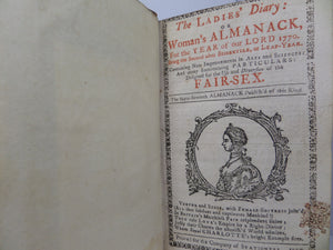 [ALMANACS] THE LADIES DIARY OR WOMAN'S ALMANACK 1770-1779 TEN PARTS IN ONE