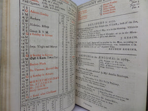 [ALMANACS] THE LADIES DIARY OR WOMAN'S ALMANACK 1770-1779 TEN PARTS IN ONE