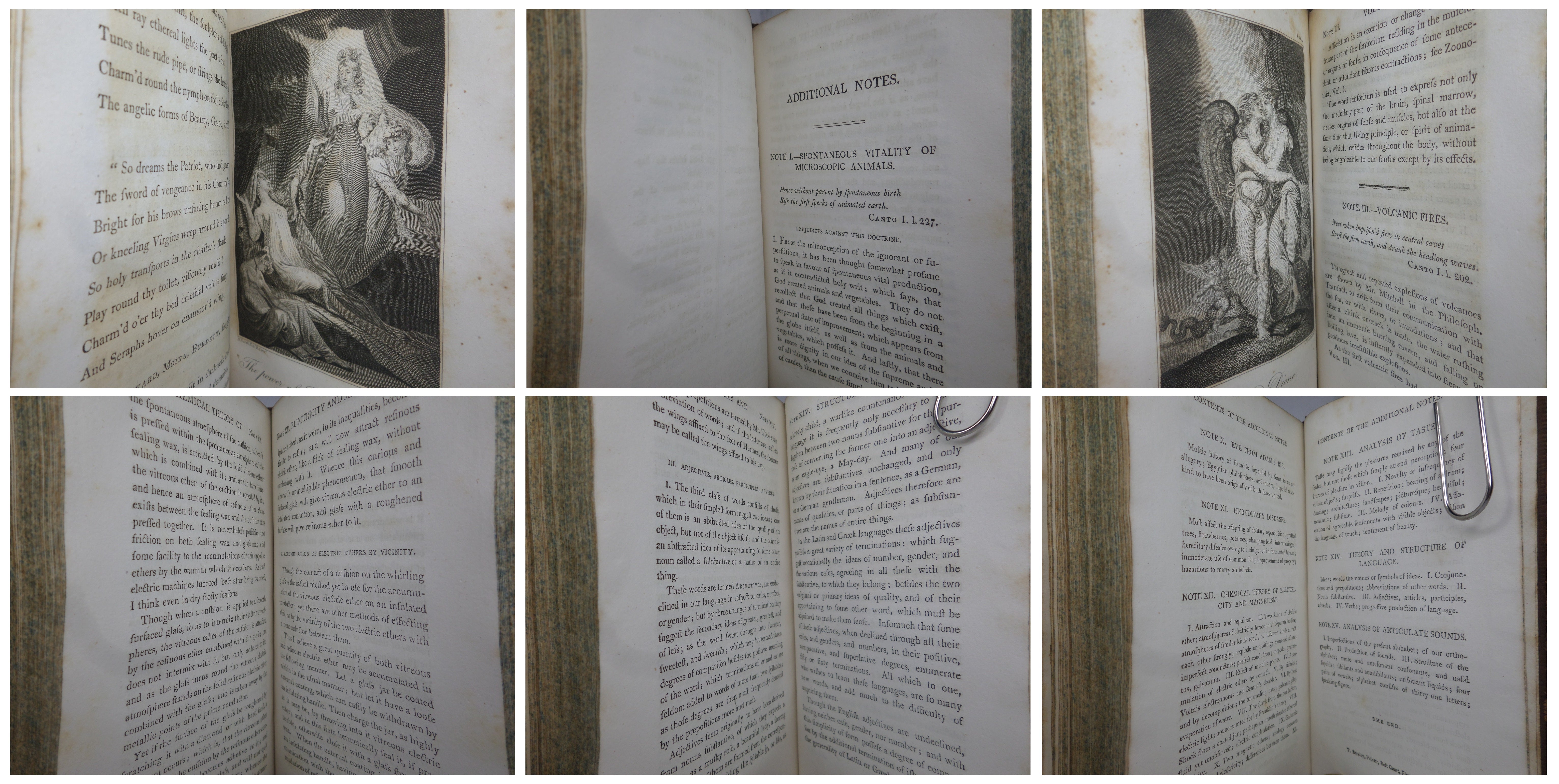 THE POETICAL WORKS OF ERASMUS DARWIN 1806 FIRST EDITION IN THREE VOLUMES, WILLIAM BLAKE ILLUSTRATIONS