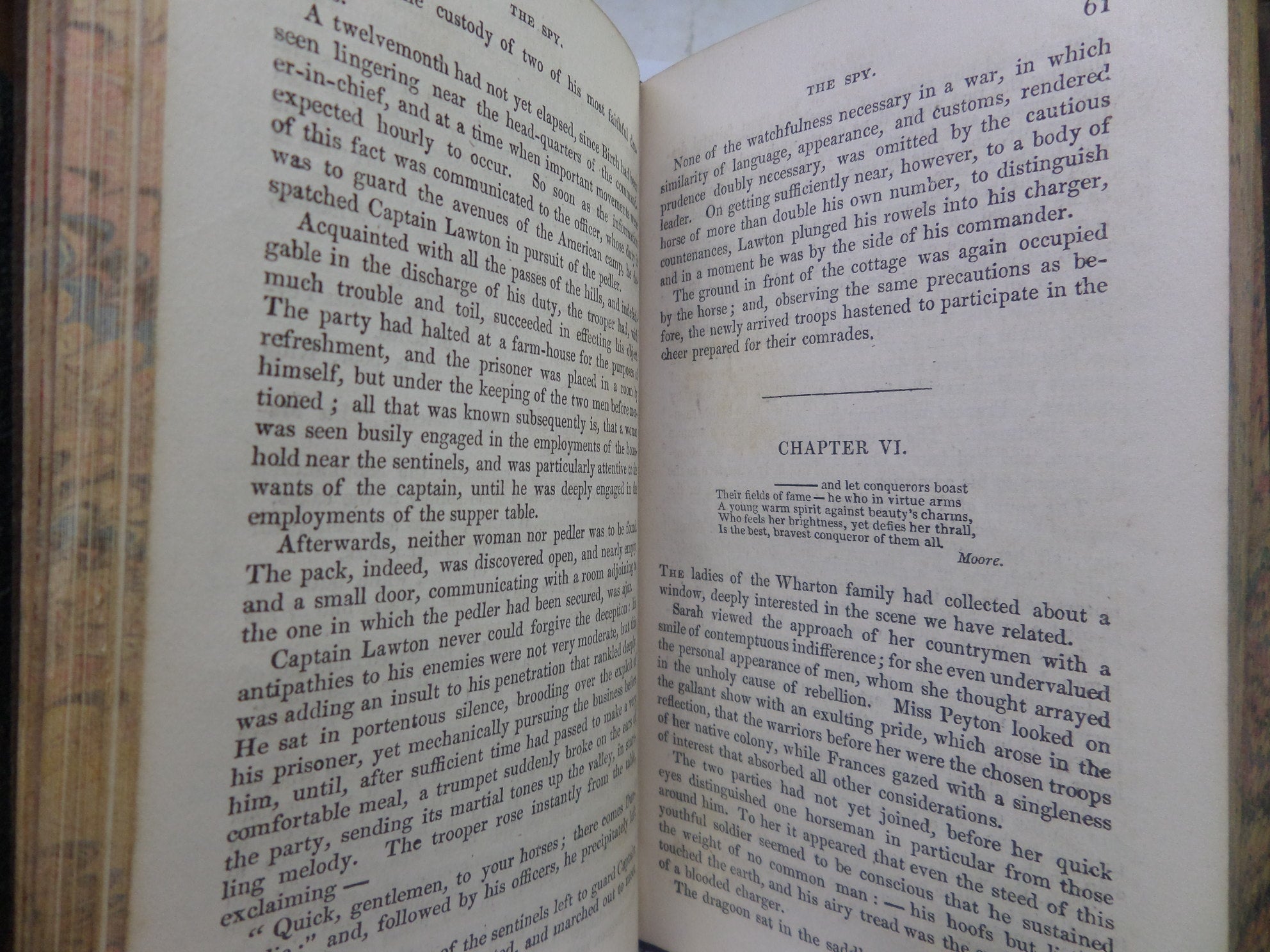 THE LAST OF THE MOHICANS & THE SPY 1831 JAMES FENNIMORE COOPER, LEATHER BINDING