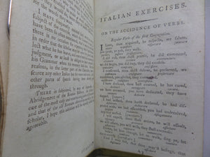 EXERCISES UPON PARTS OF ITALIAN SPEECH BY F. BOTTARELLI 1802 LEATHER-BOUND