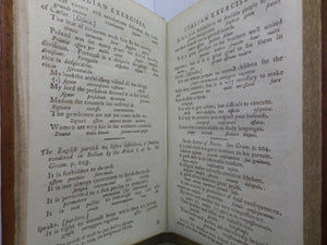 EXERCISES UPON PARTS OF ITALIAN SPEECH BY F. BOTTARELLI 1802 LEATHER-BOUND