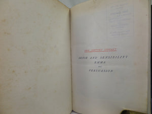 SENSE & SENSIBILITY, EMMA & PERSUASION BY JANE AUSTEN 1904 FINE LEATHER BINDING