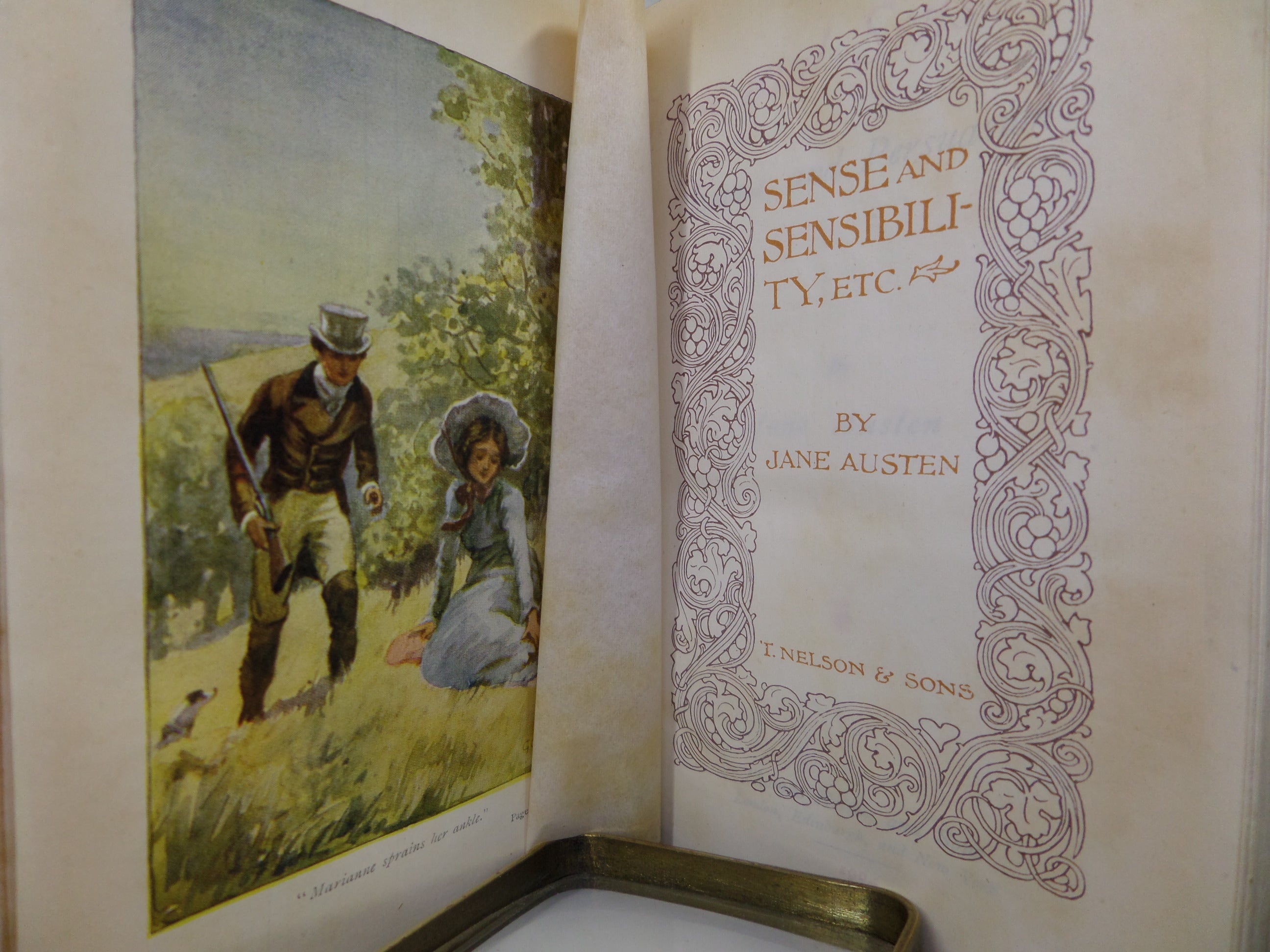 SENSE & SENSIBILITY, EMMA & PERSUASION BY JANE AUSTEN 1904 FINE LEATHER BINDING