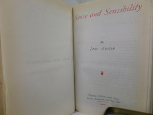 SENSE & SENSIBILITY, EMMA & PERSUASION BY JANE AUSTEN 1904 FINE LEATHER BINDING