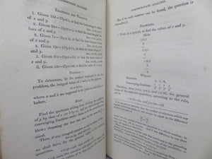 A TREATISE ON ALGEBRA BY JOHN BONNYCASTLE 1820 SECOND EDITION IN TWO VOLUMES