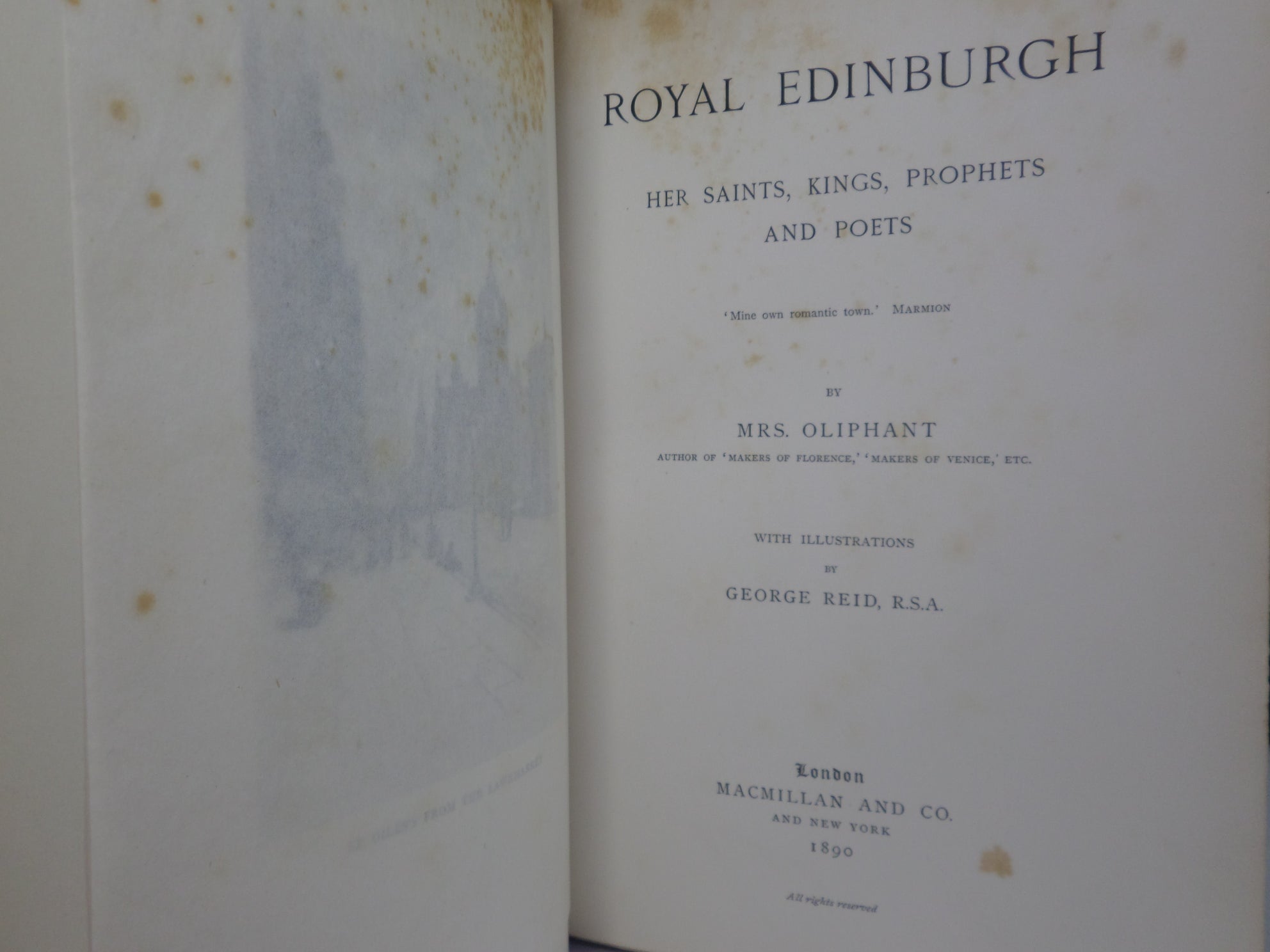 ROYAL EDINBURGH: HER SAINTS, KINGS, PROPHETS & POETS 1890 STIKEMAN FINE BINDING