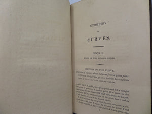 GEOMETRY OF CURVE LINES BY JOHN LESLIE 1813 LEATHER BOUND PRESENTATION COPY