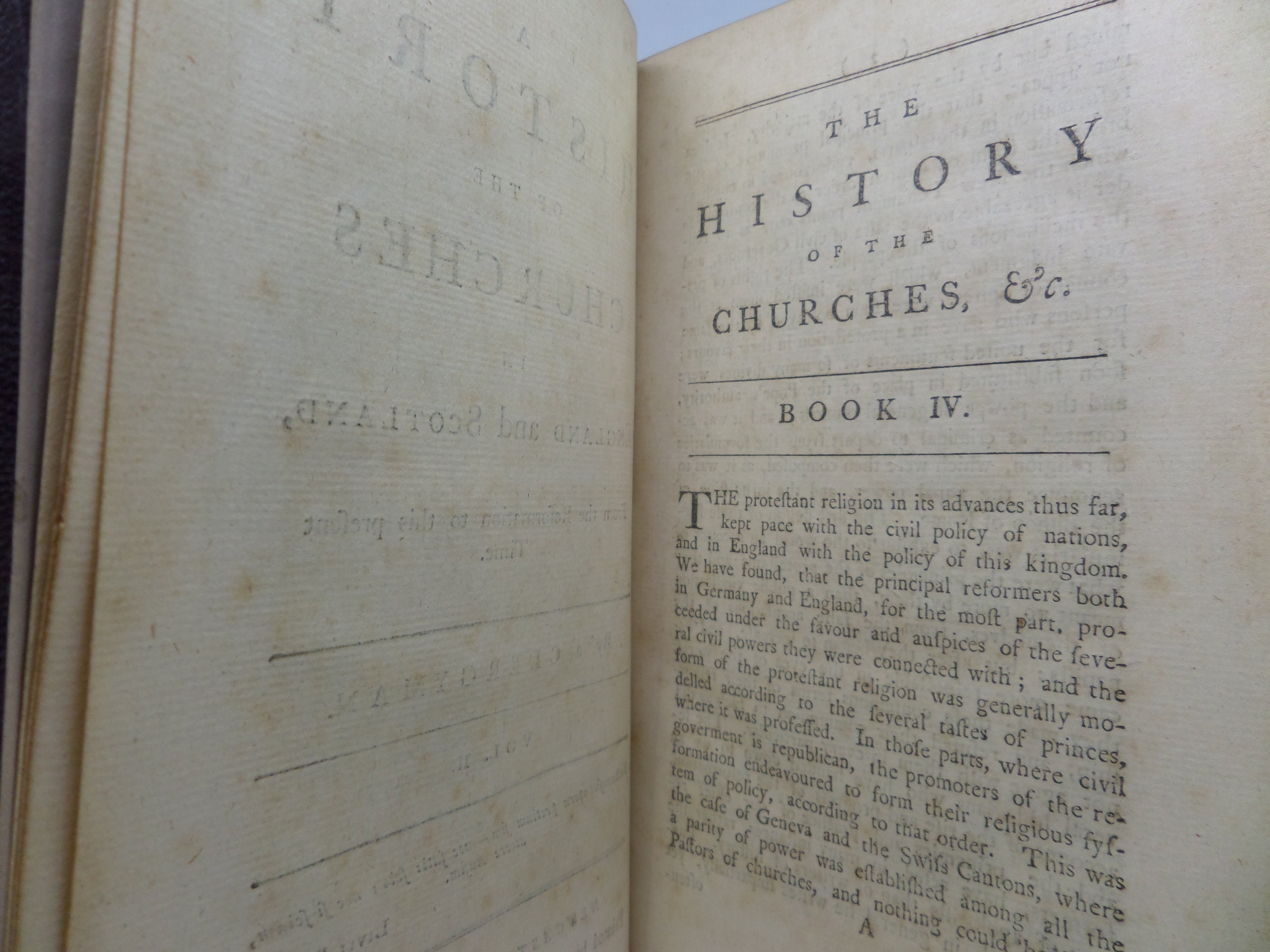 A HISTORY OF THE CHURCHES IN ENGLAND AND SCOTLAND 1771-72 JAMES MURRAY FIRST ED.