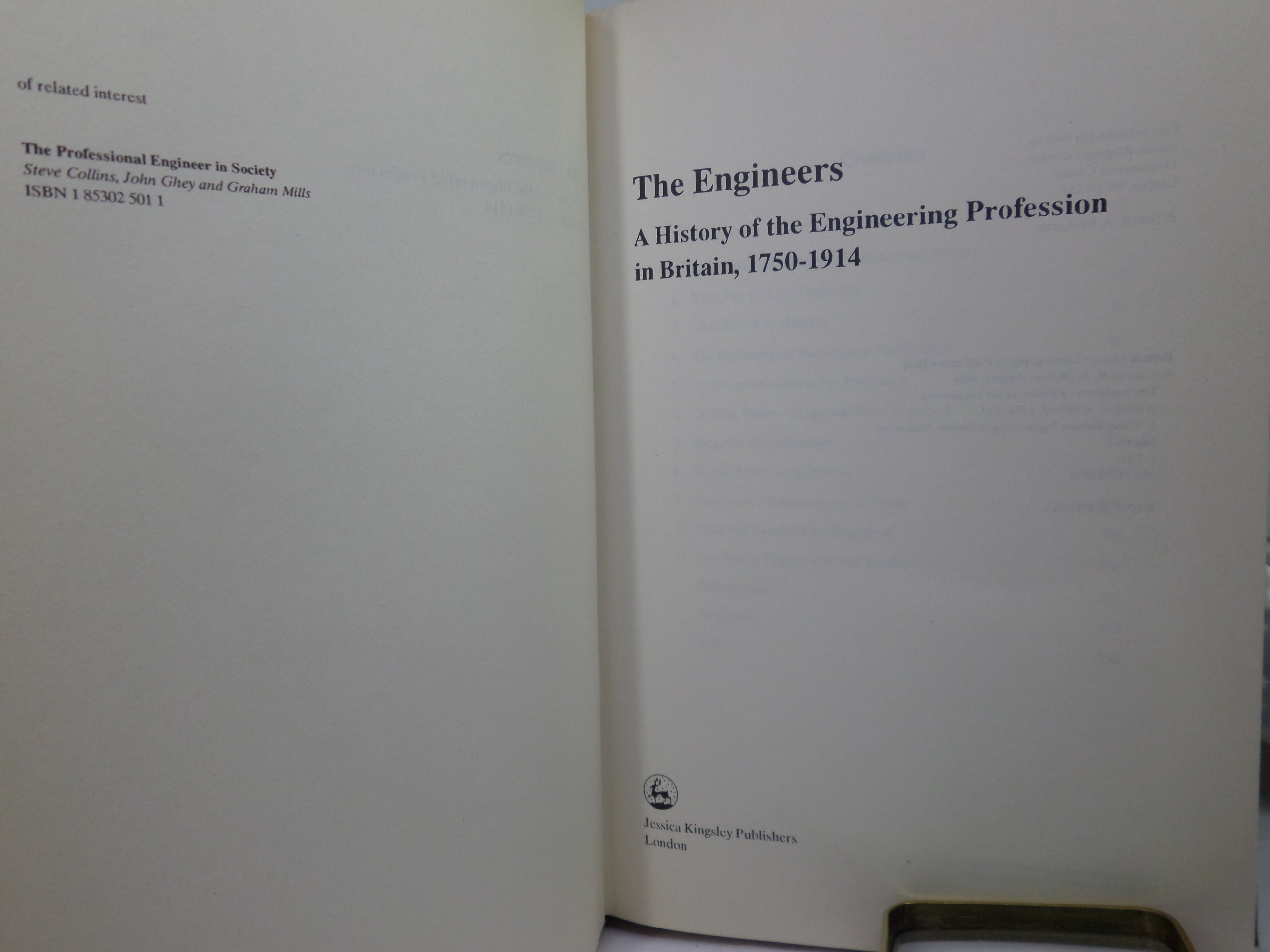 THE ENGINEERS: A HISTORY OF THE ENGINEERING PROFESSION IN BRITAIN, 1750-1914