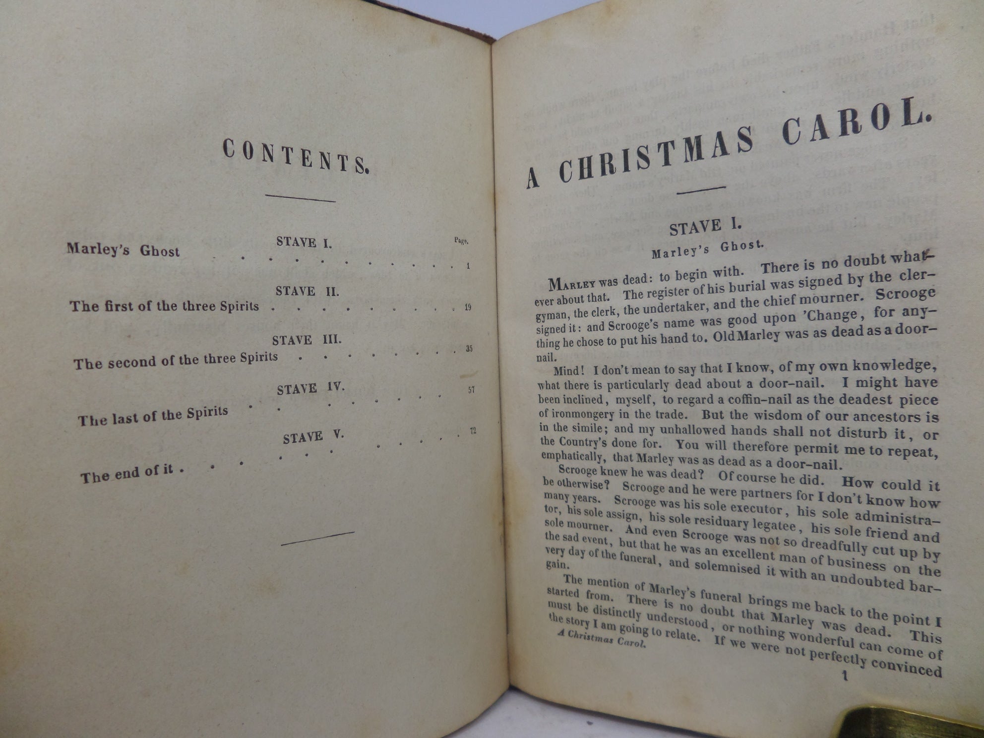 A CHRISTMAS CAROL BY CHARLES DICKENS CA. 1868 RARE TAUCHNITZ CONTINENTAL EDITION