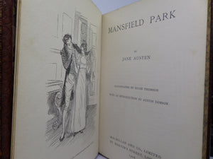 MANSFIELD PARK BY JANE AUSTEN 1908 FINE LEATHER BINDING BY BICKERS