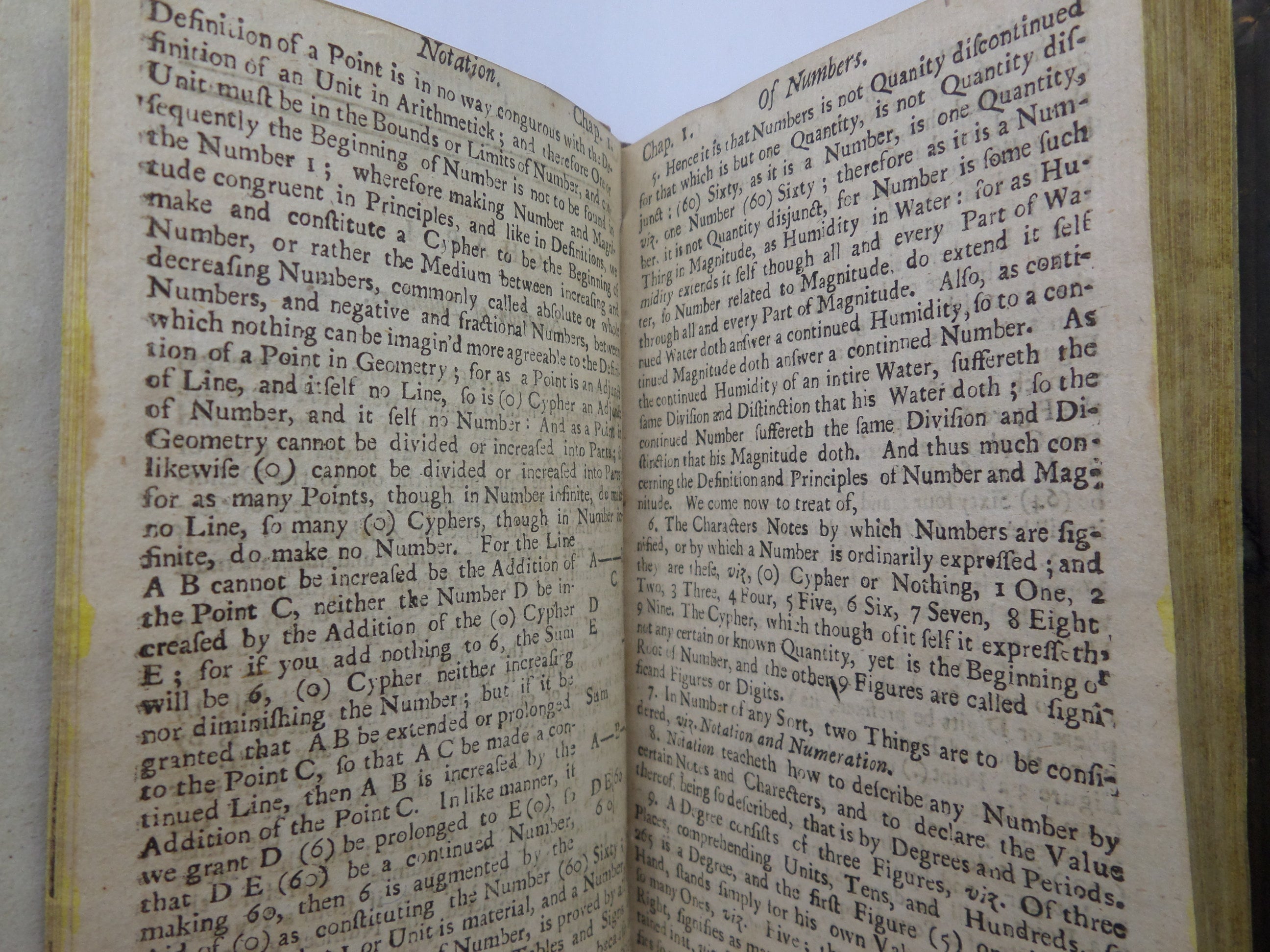 EDWARD COCKER'S ARITHMETICK 1736 FINE LEATHER BINDING, 48TH EDITION