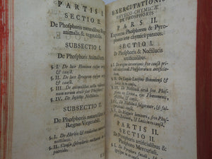 LUMEN NOVUM PHOSPHORIS ACCENSUM SIVE EXERCITATIO PHYSICO-CHYMICA BY JOHANN HENRICH COHAUSEN 1717 FIRST EDITION