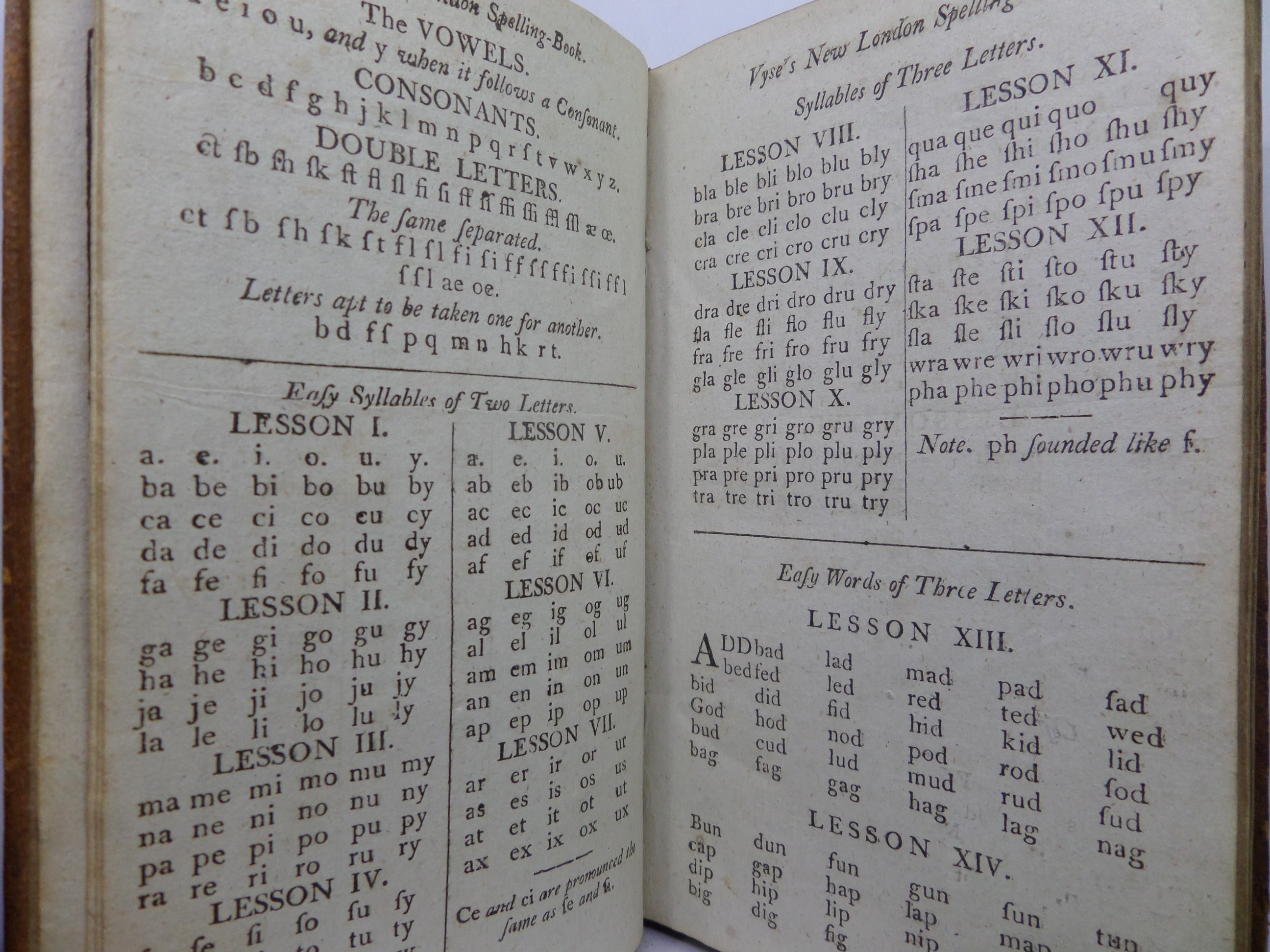 THE NEW LONDON SPELLING BOOK BY CHARLES VYSE 1807 COEVAL LEATHER BINDING