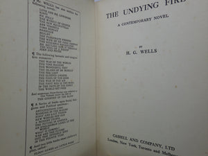THE UNDYING FIRE BY H. G. WELLS 1919 SIGNED/ INSCRIBED FIRST EDITION HARDBACK