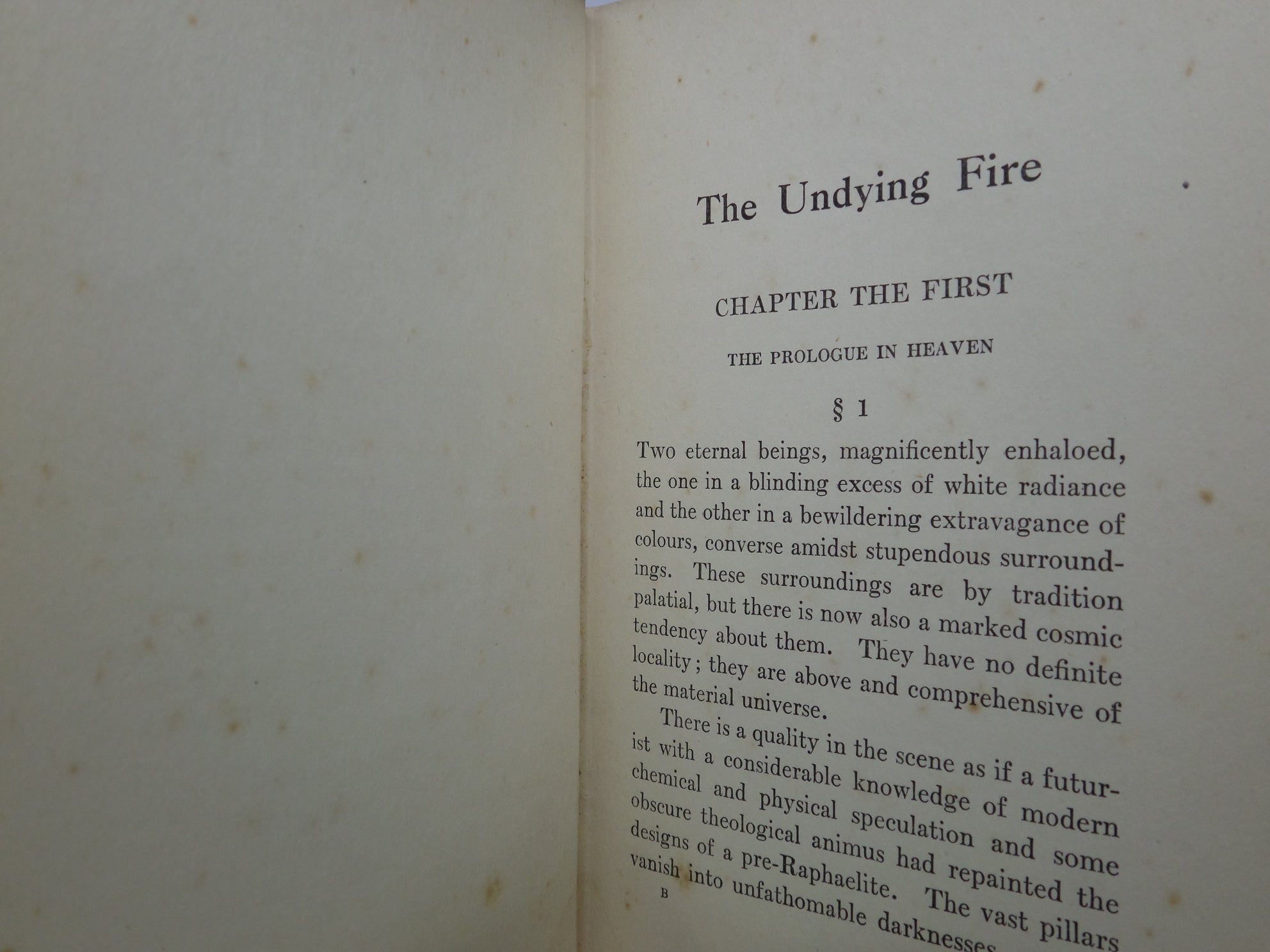 THE UNDYING FIRE BY H. G. WELLS 1919 SIGNED/ INSCRIBED FIRST EDITION HARDBACK