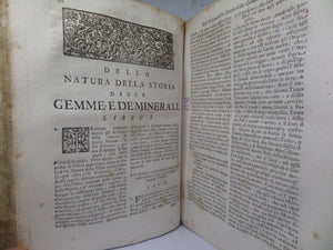 DELLA STORIA NATURALE DELLE GEMME BY GIACINTO GIMMA 1730 NATURAL HISTORY OF GEMS