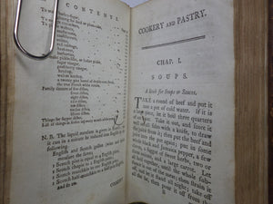 COOKERY AND PASTRY AS TAUGHT AND PRACTISED BY MRS MACIVER 1789 LEATHER BINDING