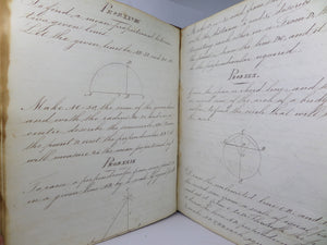 MID 19TH CENTURY HANDWRITTEN MANUSCRIPT MATHEMATICAL GEOMETRY BOOK