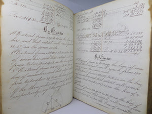 MID 19TH CENTURY HANDWRITTEN MANUSCRIPT MATHEMATICAL GEOMETRY BOOK