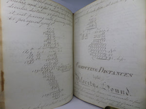 MID 19TH CENTURY HANDWRITTEN MANUSCRIPT MATHEMATICAL GEOMETRY BOOK