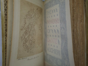 THE PARADISO OF DANTE ALIGHIERI 1901 HAND-PAINTED VELLUM BINDING BY GIANNINI