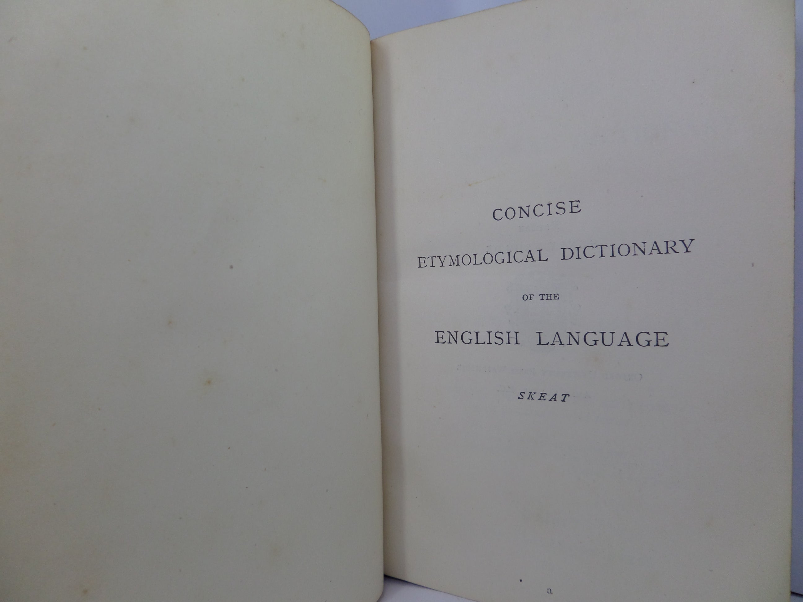 CONCISE ETYMOLOGICAL DICTIONARY OF THE ENGLISH LANGUAGE 1887 SKEAT, FINE BINDING