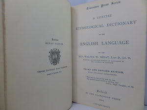 CONCISE ETYMOLOGICAL DICTIONARY OF THE ENGLISH LANGUAGE 1887 SKEAT, FINE BINDING