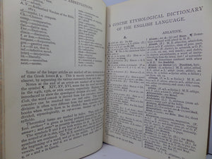 CONCISE ETYMOLOGICAL DICTIONARY OF THE ENGLISH LANGUAGE 1887 SKEAT, FINE BINDING