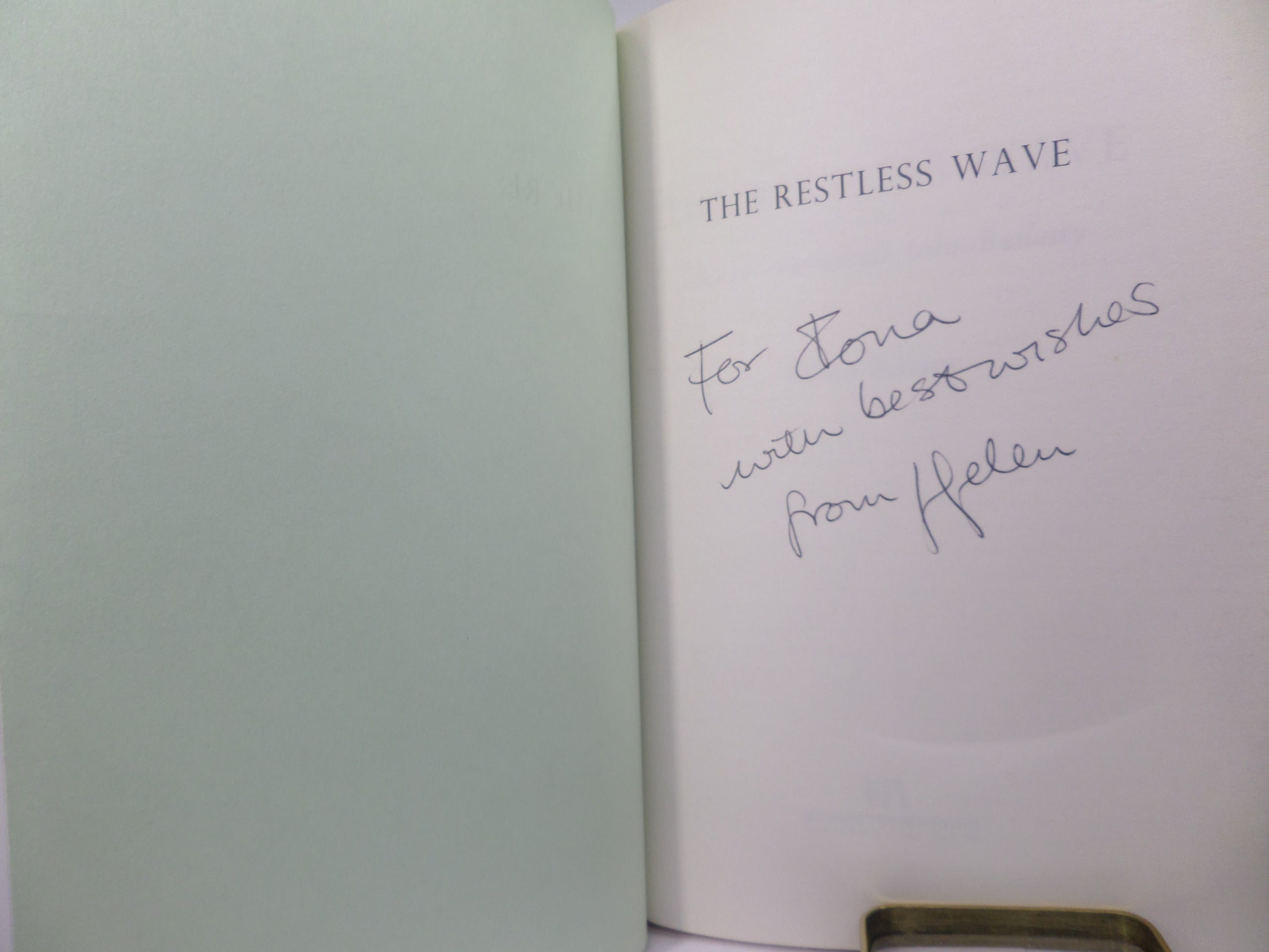 THE RESTLESS WAVE: MY TWO LIVES WITH JOHN BELLANY 2018 SIGNED FIRST EDITION