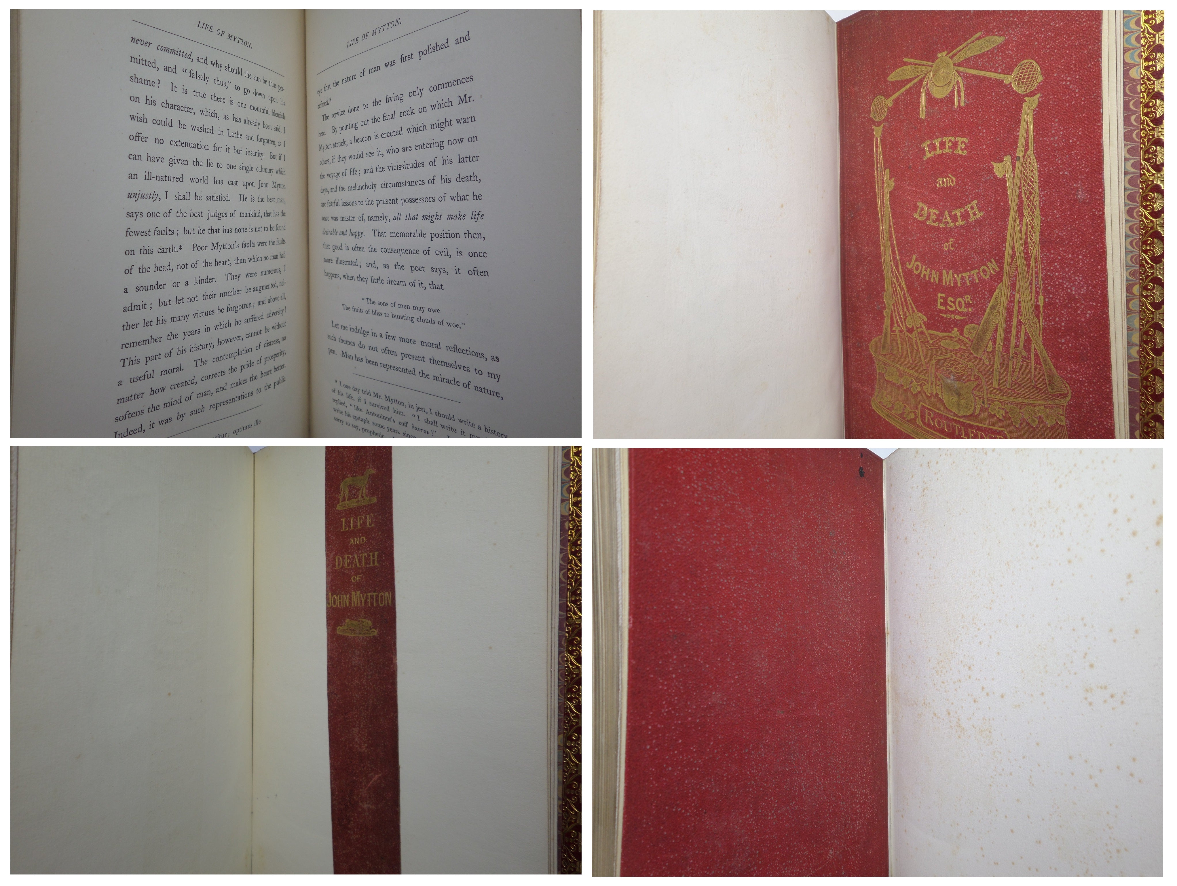 THE LIFE OF JOHN MYTTON BY NIMROD 1869 FOURTH EDITION IN FINE MOROCCO BINDING