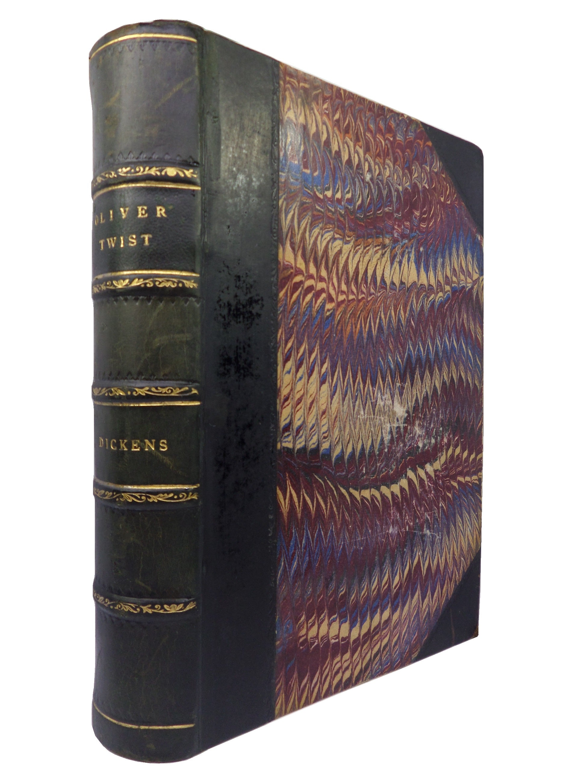 OLIVER TWIST BY CHARLES DICKENS 1874 LEATHER-BOUND