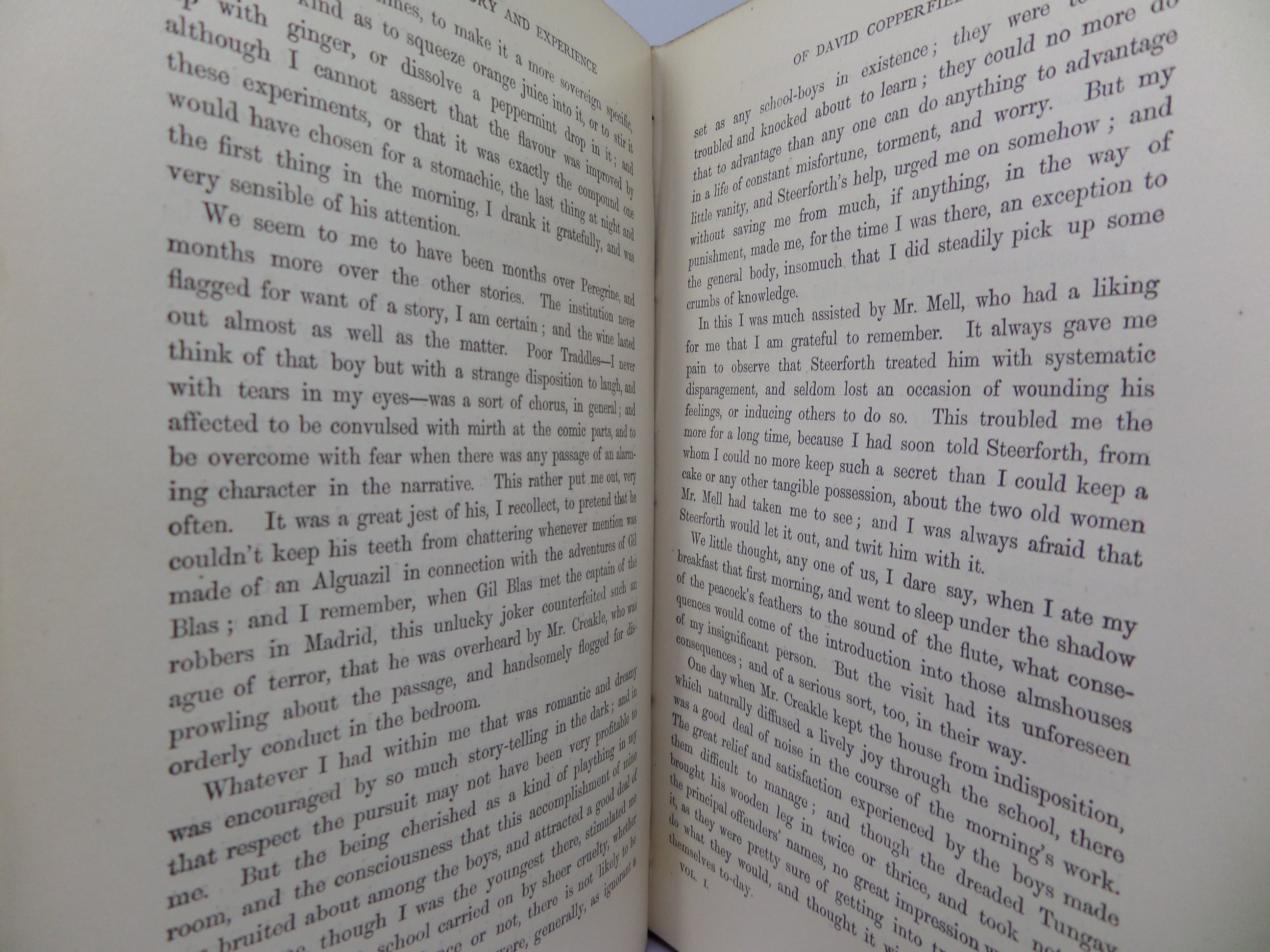 DAVID COPPERFIELD BY CHARLES DICKENS CA.1870 LEATHER-BOUND IN TWO VOLUMES