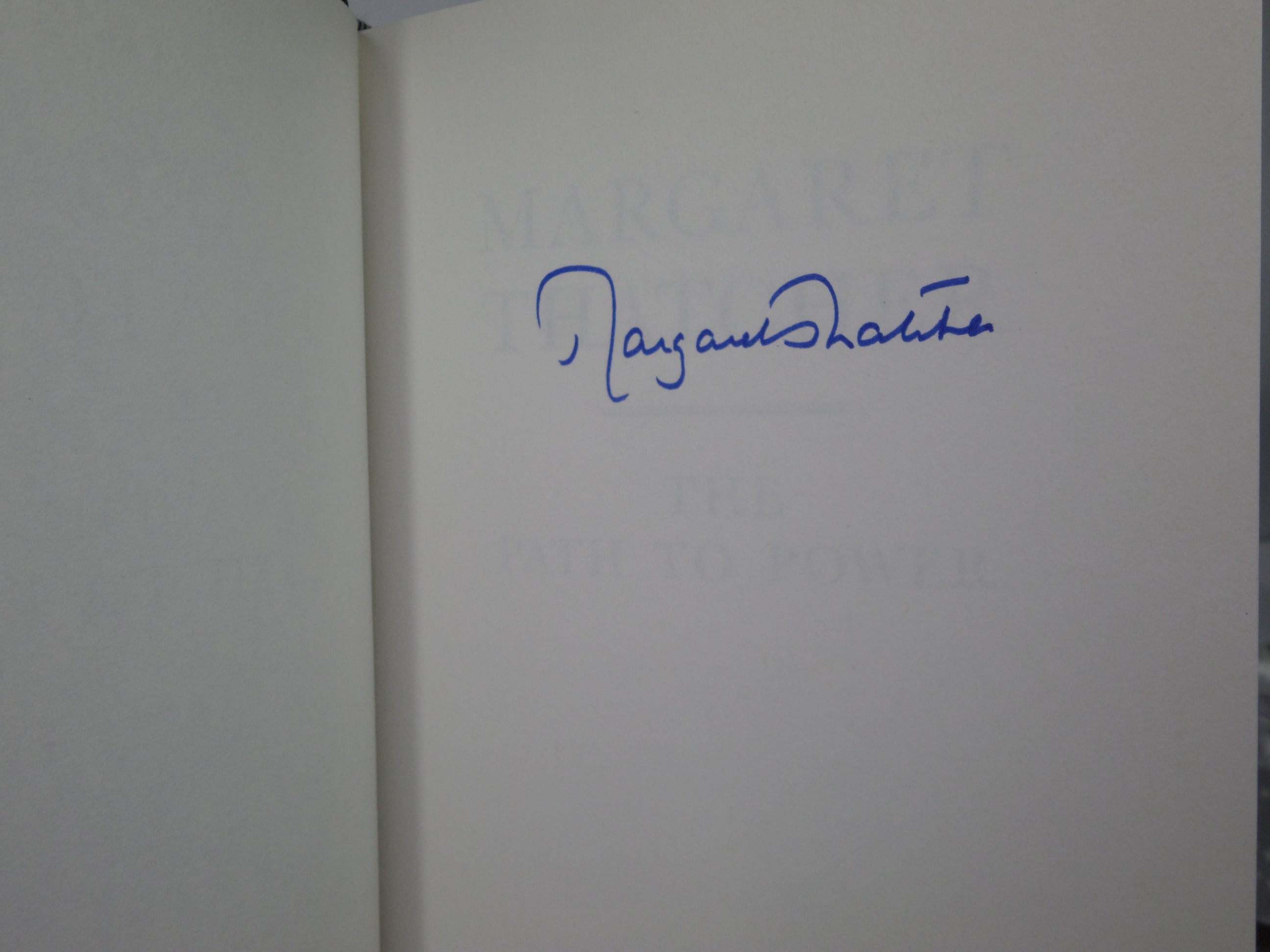 THE PATH TO POWER BY MARGARET THATCHER 1995 SIGNED FIRST EDITION HARDCOVER