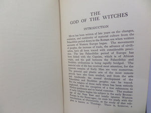 THE GOD OF THE WITCHES BY MARGARET ALICE MURRAY 1933 FIRST EDITION