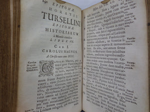 THE ROMAN HISTORY OF HORATIUS TORSELLINUS 1730 LEATHER BINDING