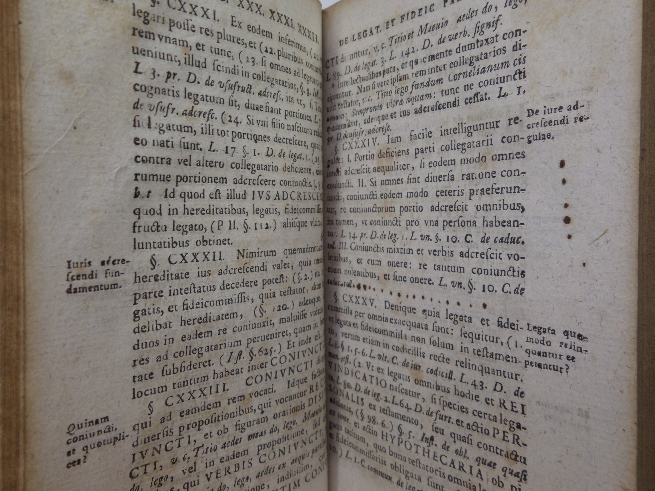 ELEMENTA JURIS CIVILIS SECUNDUM ORDINEM PANDECTARUM BY JOHANN HEINECKE 1770