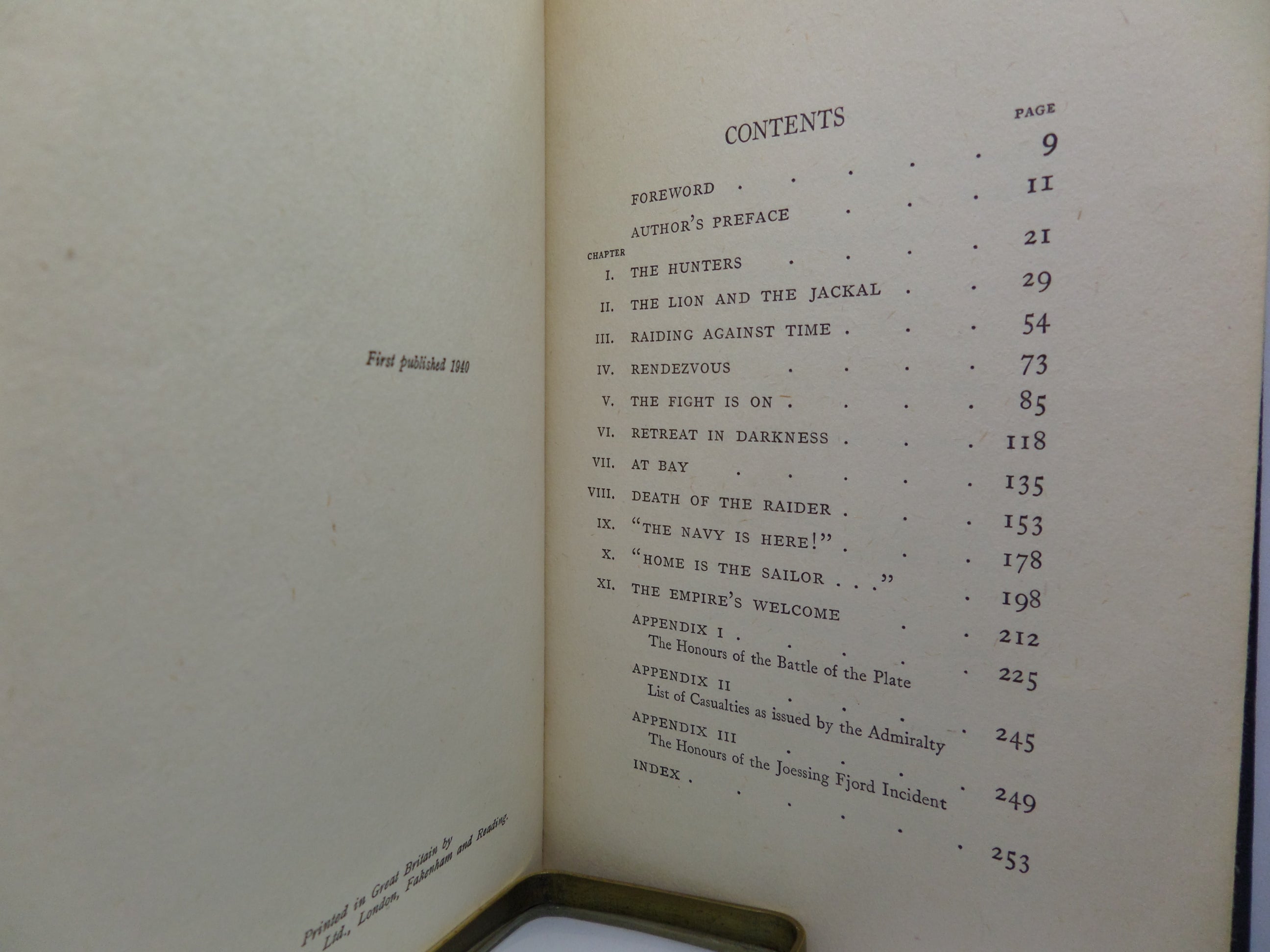 THE BATTLE OF THE PLATE BY COMDR. A.B. CAMPBELL 1949 FINE LEATHER BINDING