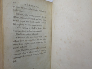 PHAEDON; OR, THE DEATH OF SOCRATES 1789 MOSES MENDELSSOHN, FIRST ENGLISH EDITION