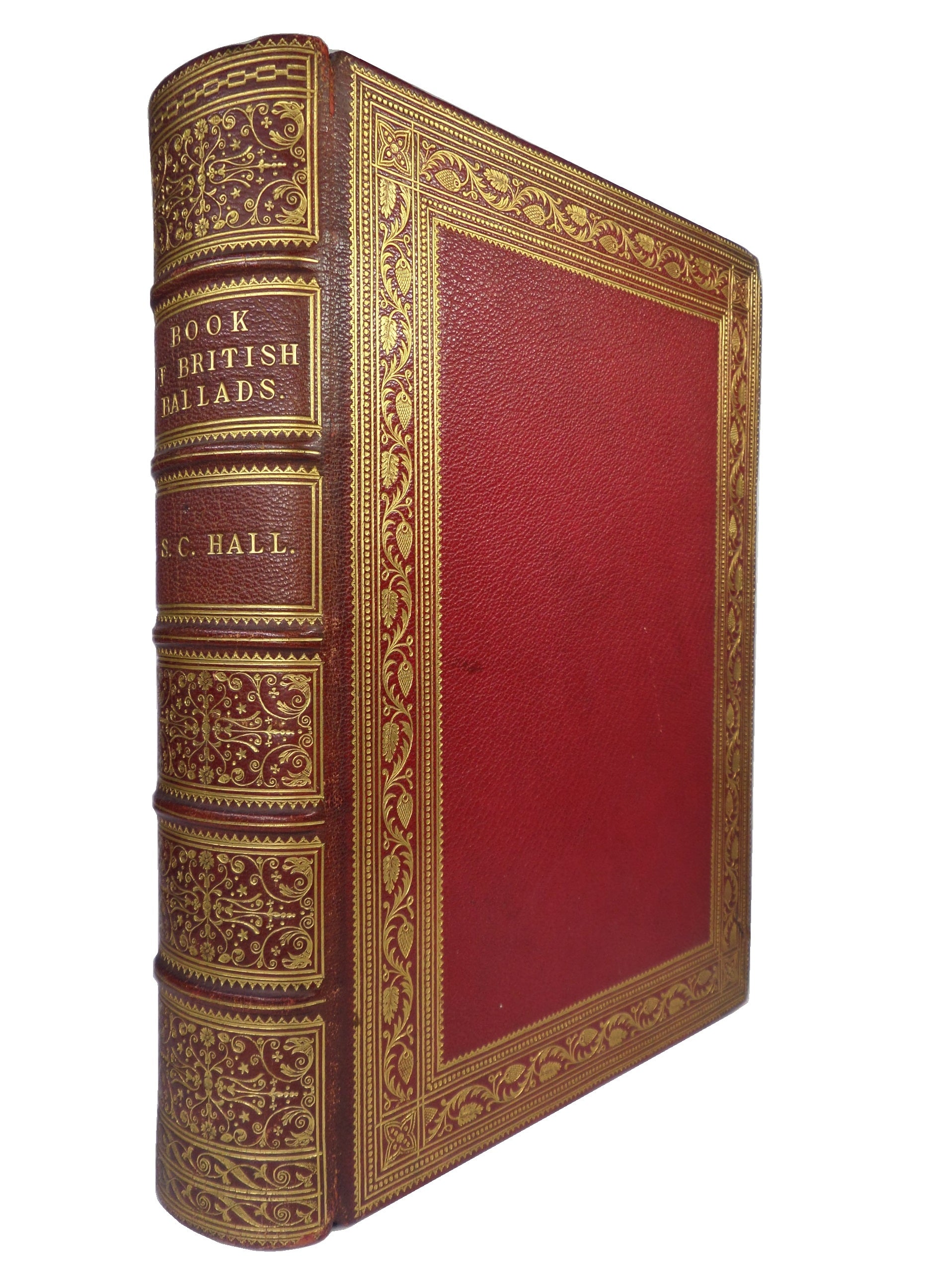 THE BOOK OF BRITISH BALLADS EDITED BY S.C. HALL 1849 FINE MOROCCO BINDING