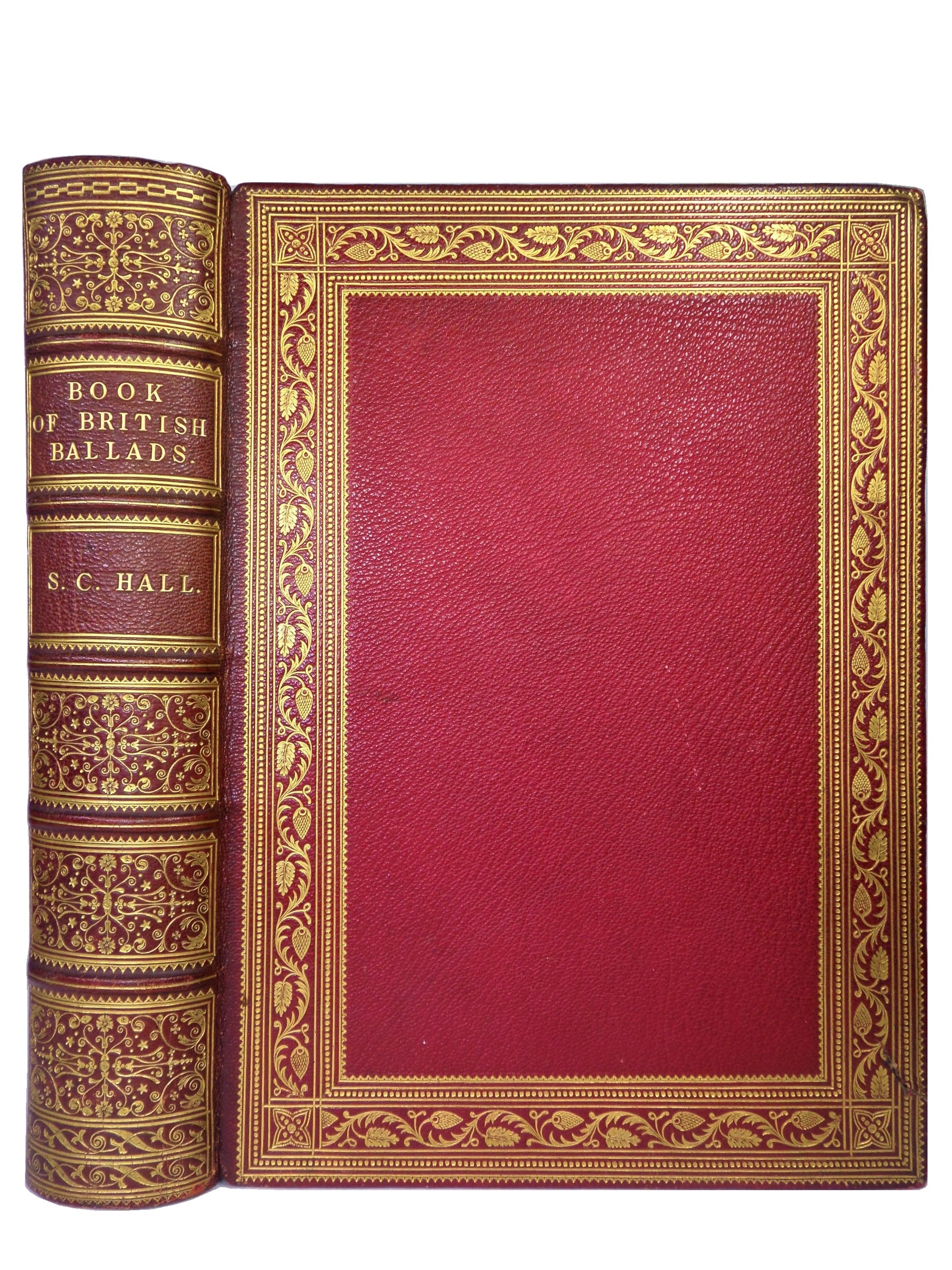 THE BOOK OF BRITISH BALLADS EDITED BY S.C. HALL 1849 FINE MOROCCO BINDING