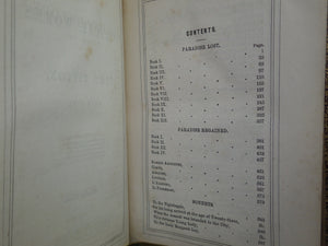 THE POETICAL WORKS OF JOHN MILTON 1853 FINE GILT MOROCCO BINDING