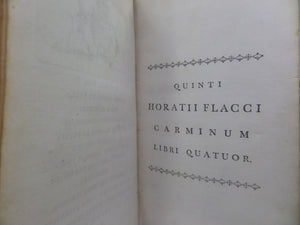 THE WORKS OF QUINTUS HORATIUS FLACCUS [HORACE] 1762 LEATHER BINDING