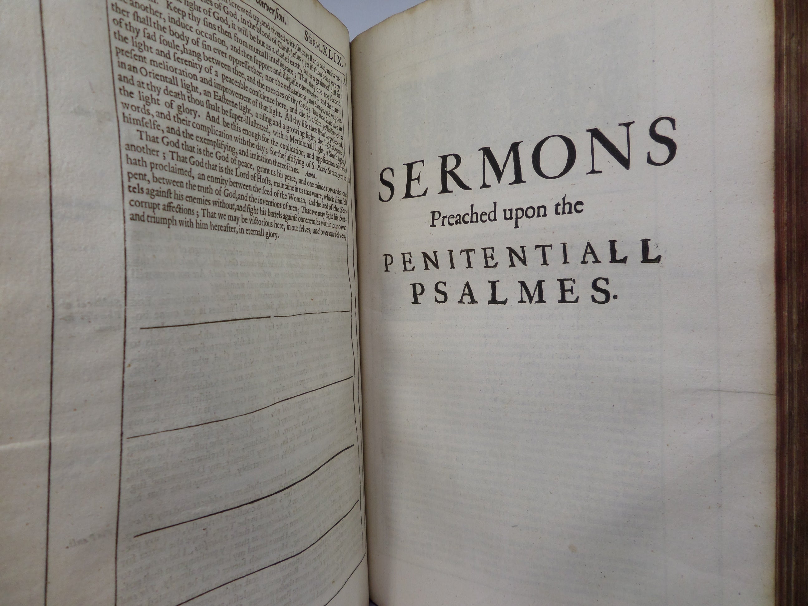 LXXX SERMONS PREACHED BY JOHN DONNE 1640 FIRST EDITION LEATHER BOUND