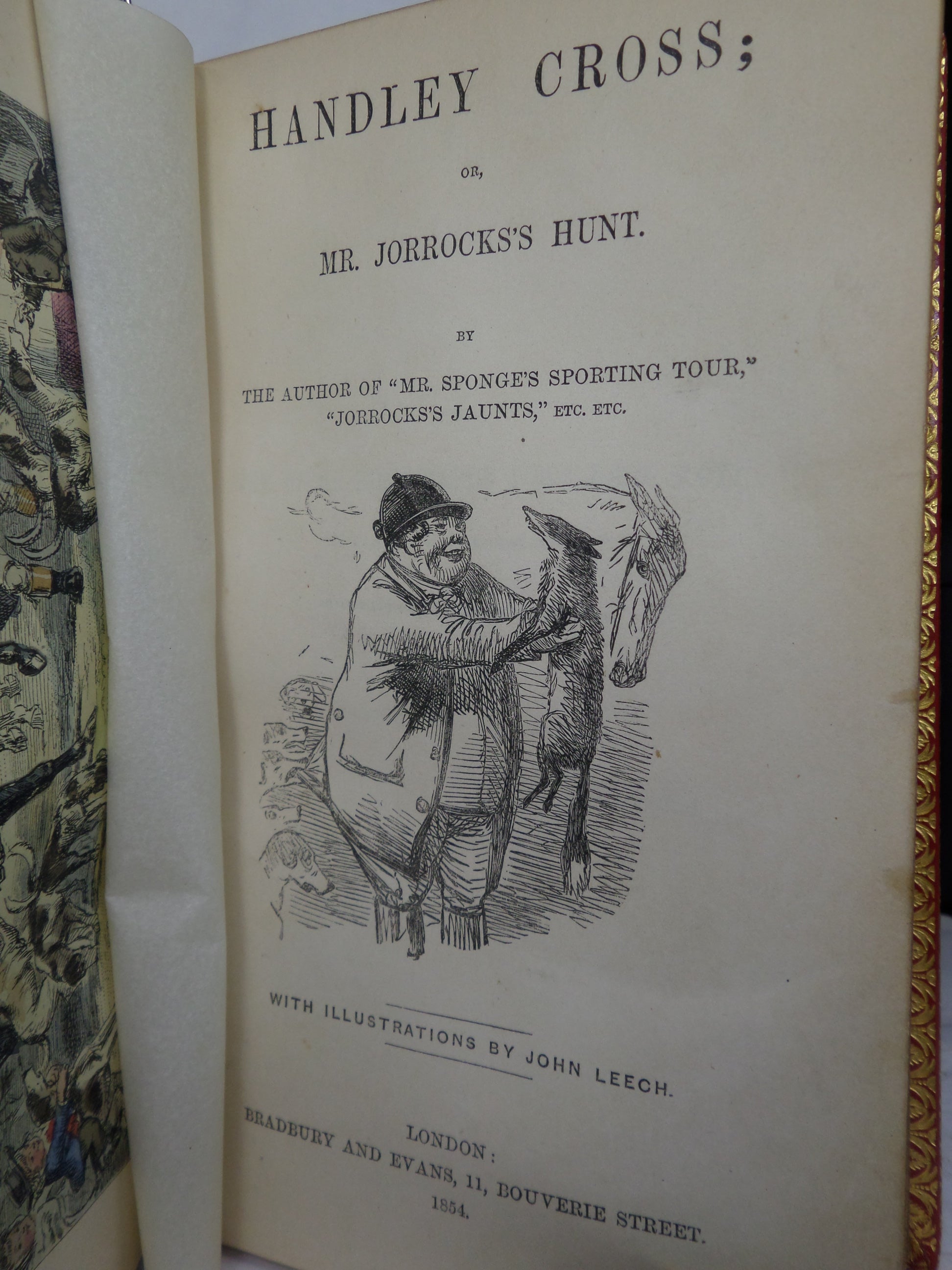 HANDLEY CROSS; OR MR JORROCKS'S HUNT, SURTEES 1854 FINE BAYNTUN RIVIERE BINDING