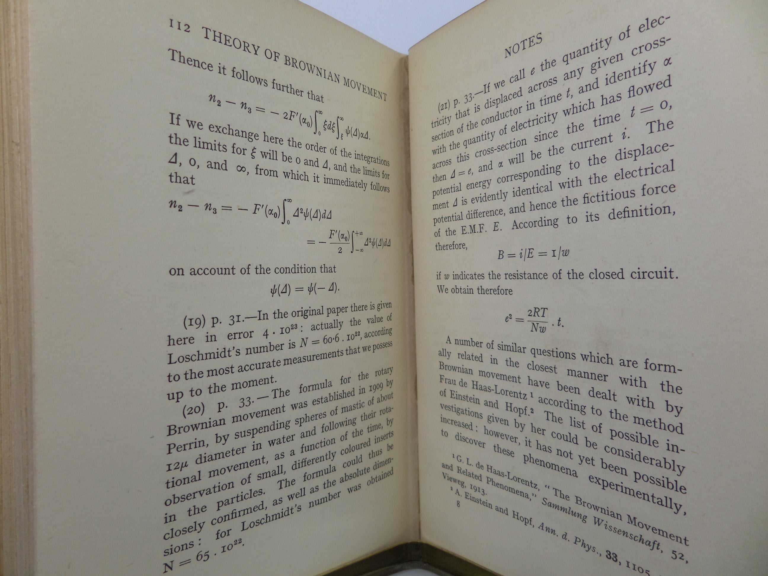 INVESTIGATIONS ON THE THEORY OF THE BROWNIAN MOVEMENT BY ALBERT EINSTEIN 1926